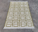 Modern Handmade Cotton Geometric/ Star Rug