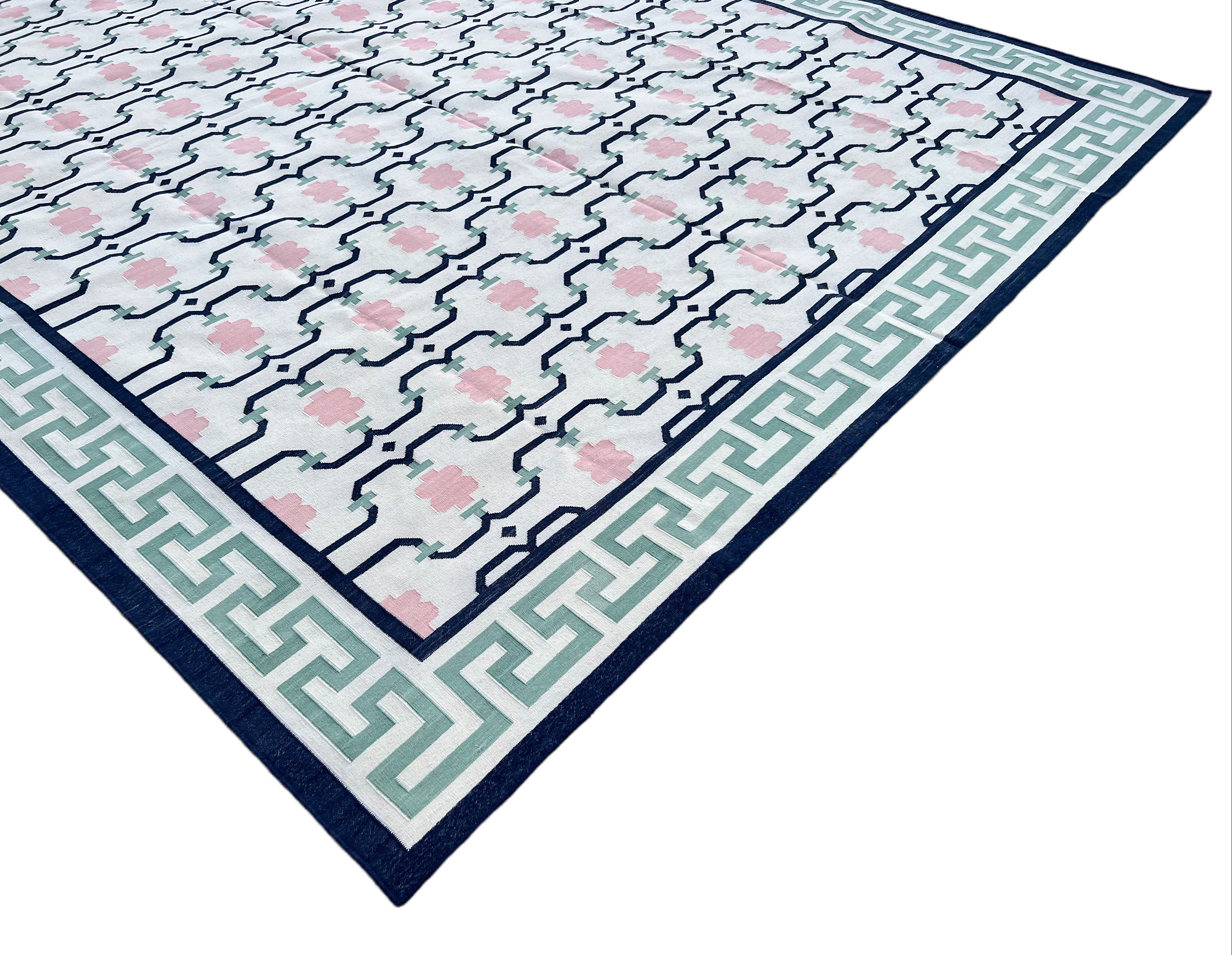 Modern Handmade Cotton Geometric/ Star Rug