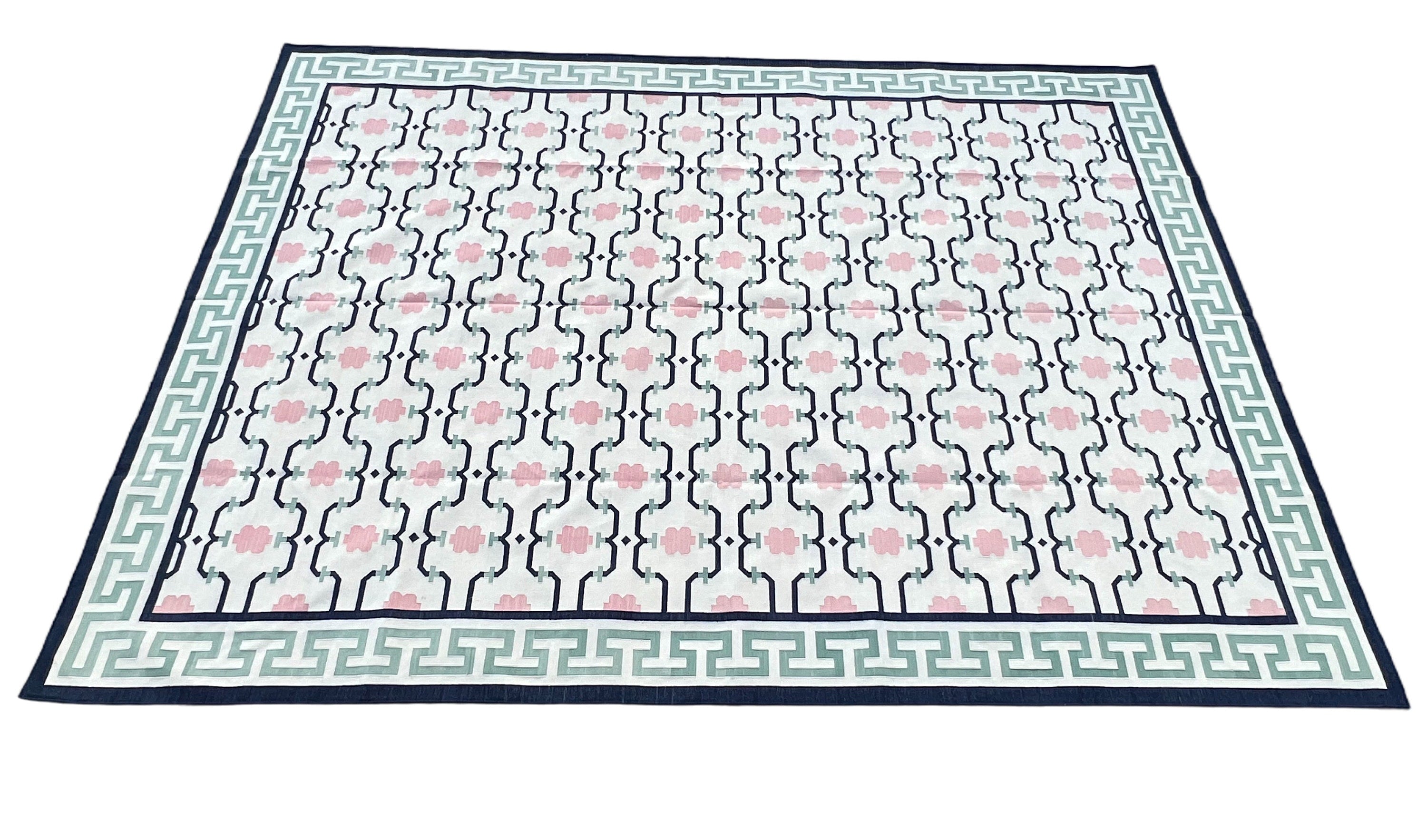 Modern Handmade Cotton Geometric/ Star Rug