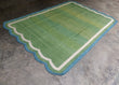 Modern Handmade Cotton Scalloped Rug