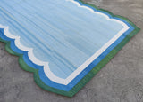 Modern Handmade Cotton Scalloped Rug