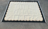 Modern Handmade Cotton Scalloped Rug