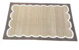 Modern Handmade Cotton Scalloped Rugs