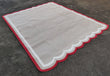 Modern Handmade Cotton Scalloped Rug