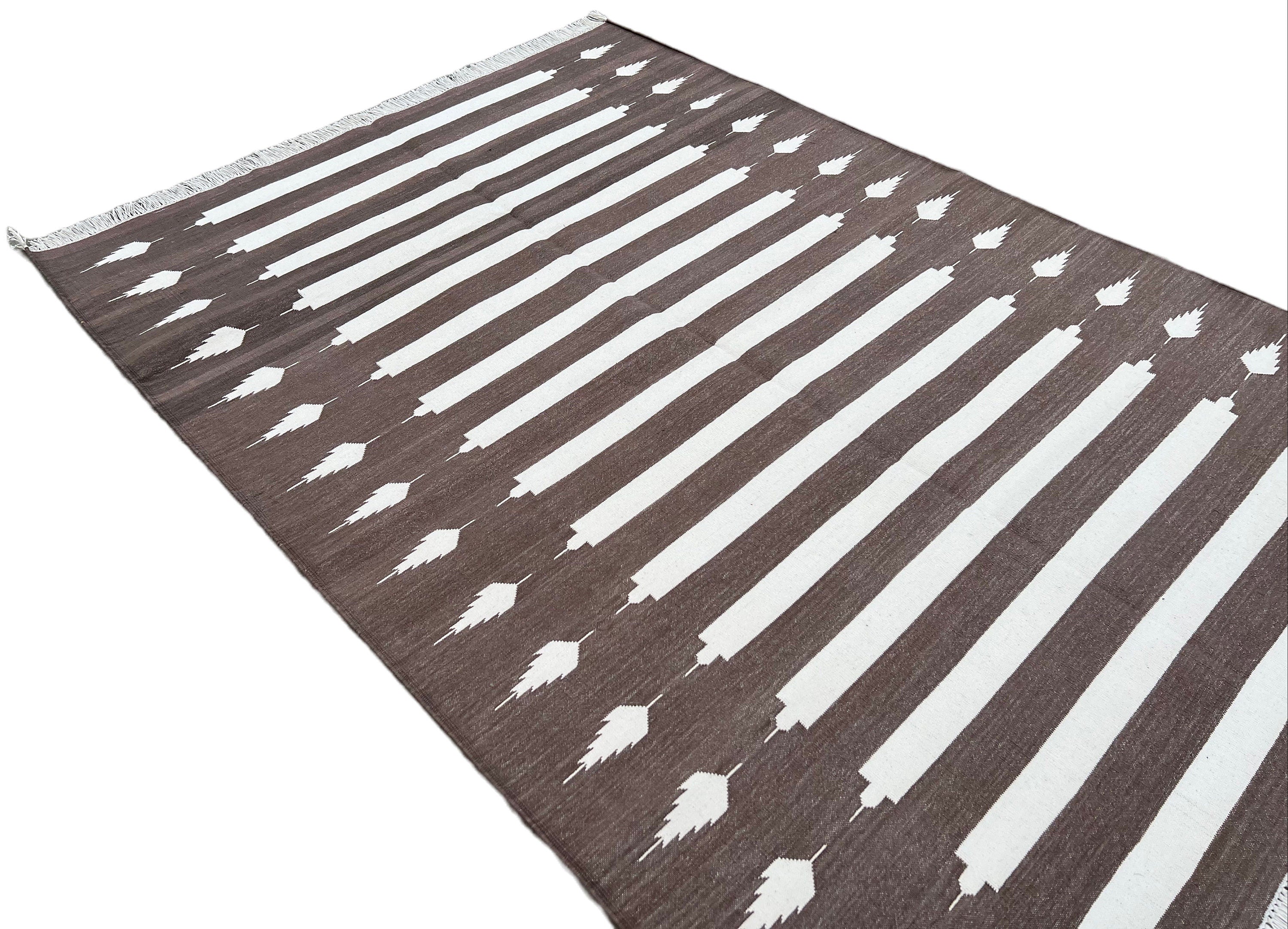 Modern Handmade Cotton Striped Rug