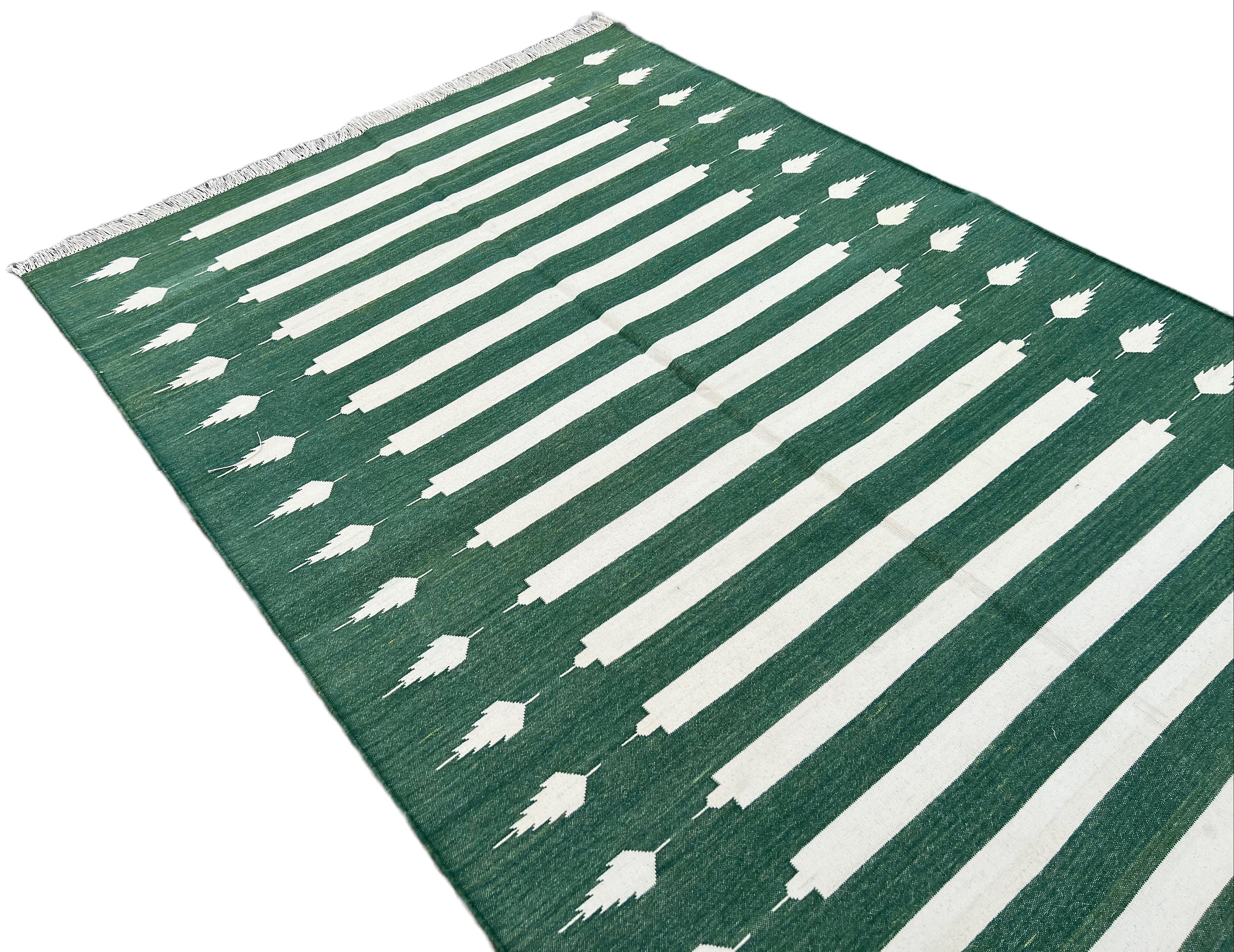 Modern Handmade Cotton Striped Rug