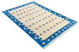 Modern Handmade Cotton Diamond/ Star Rug