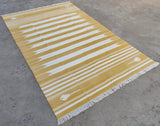 Modern Handmade Cotton Striped Rug