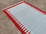 Modern Handmade Cotton Zig Zag Striped Rug