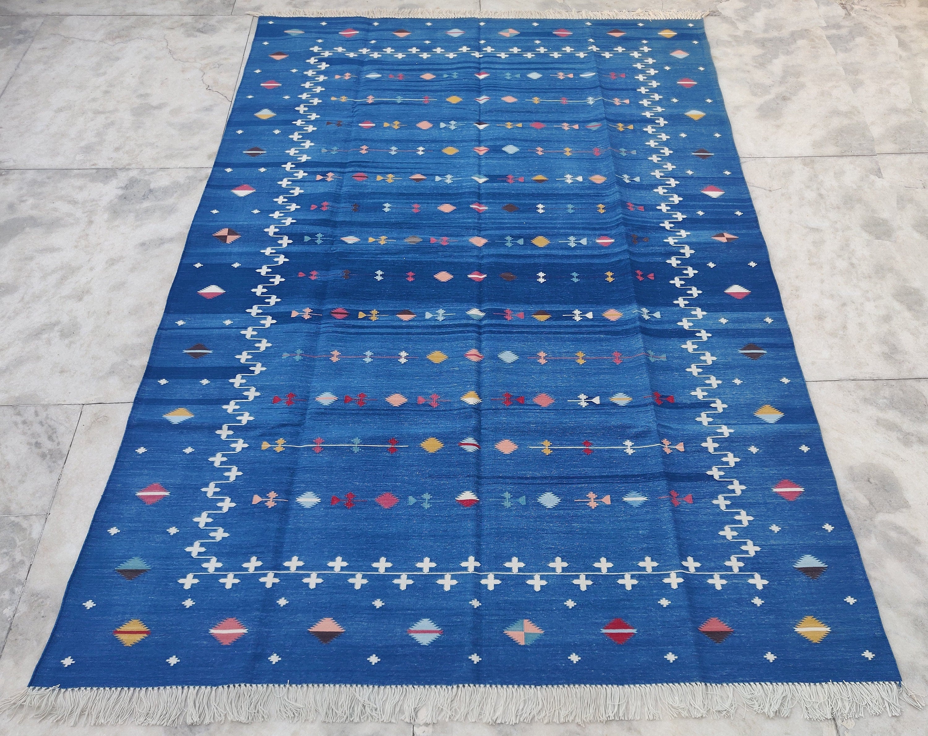 Modern Handmade Cotton Shooting Star Rug