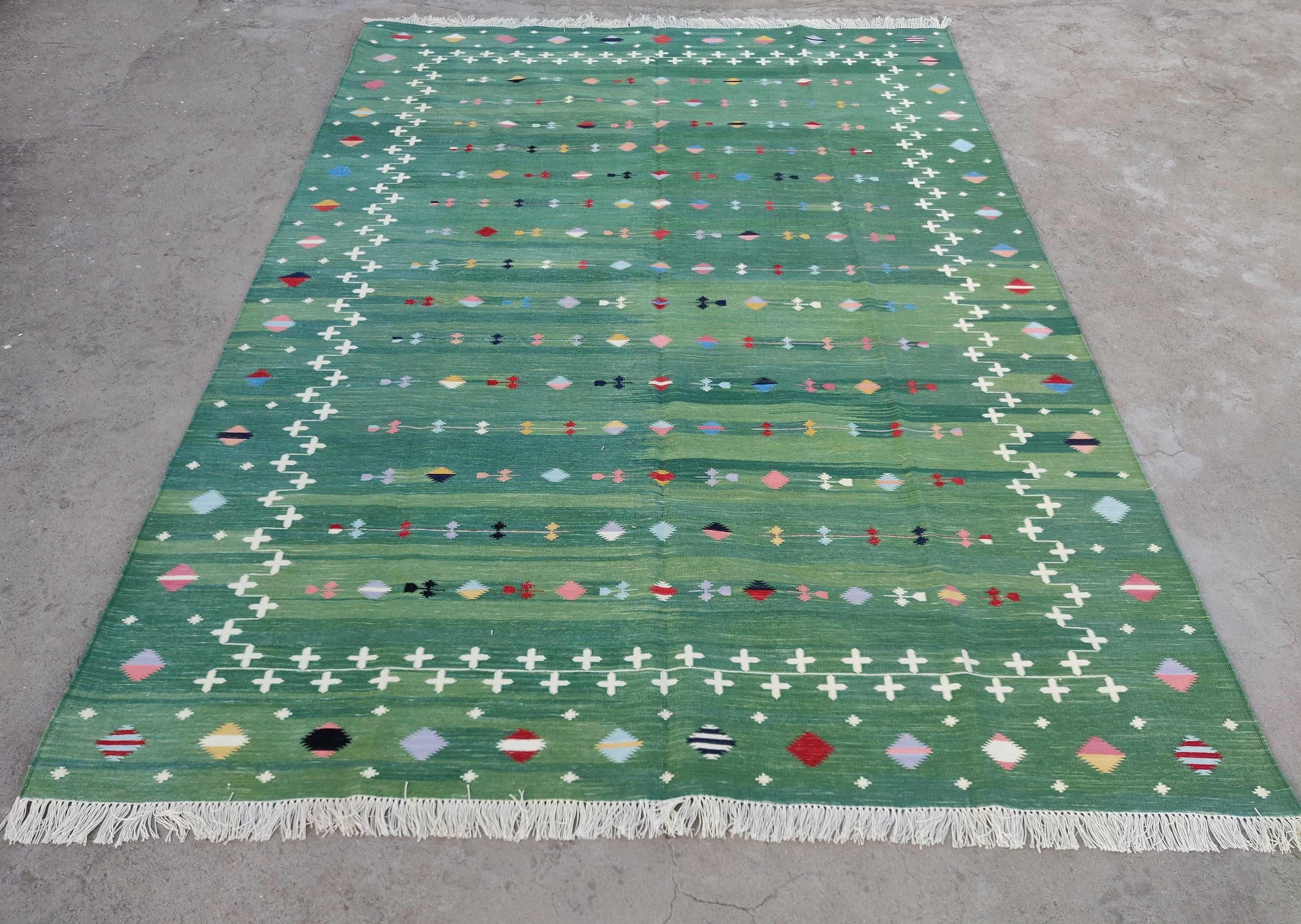 Modern Handmade Cotton Shooting Star Rug